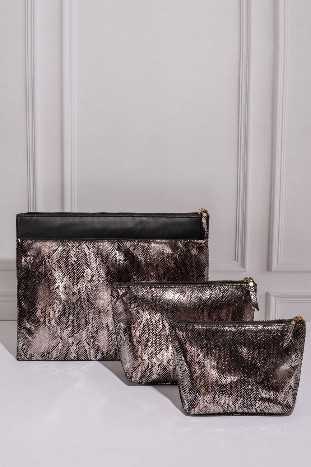 Travel Pouch - Black and Gold
