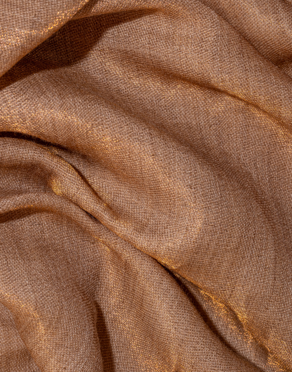 Tissue Stole - Beige & Golden