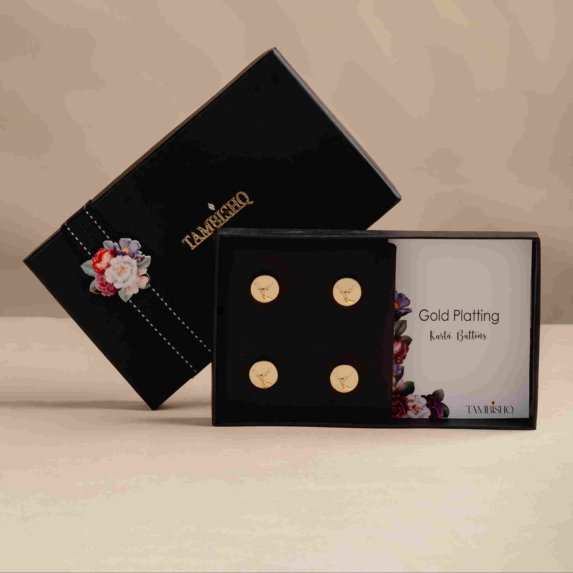 White golden Kurta Buttons