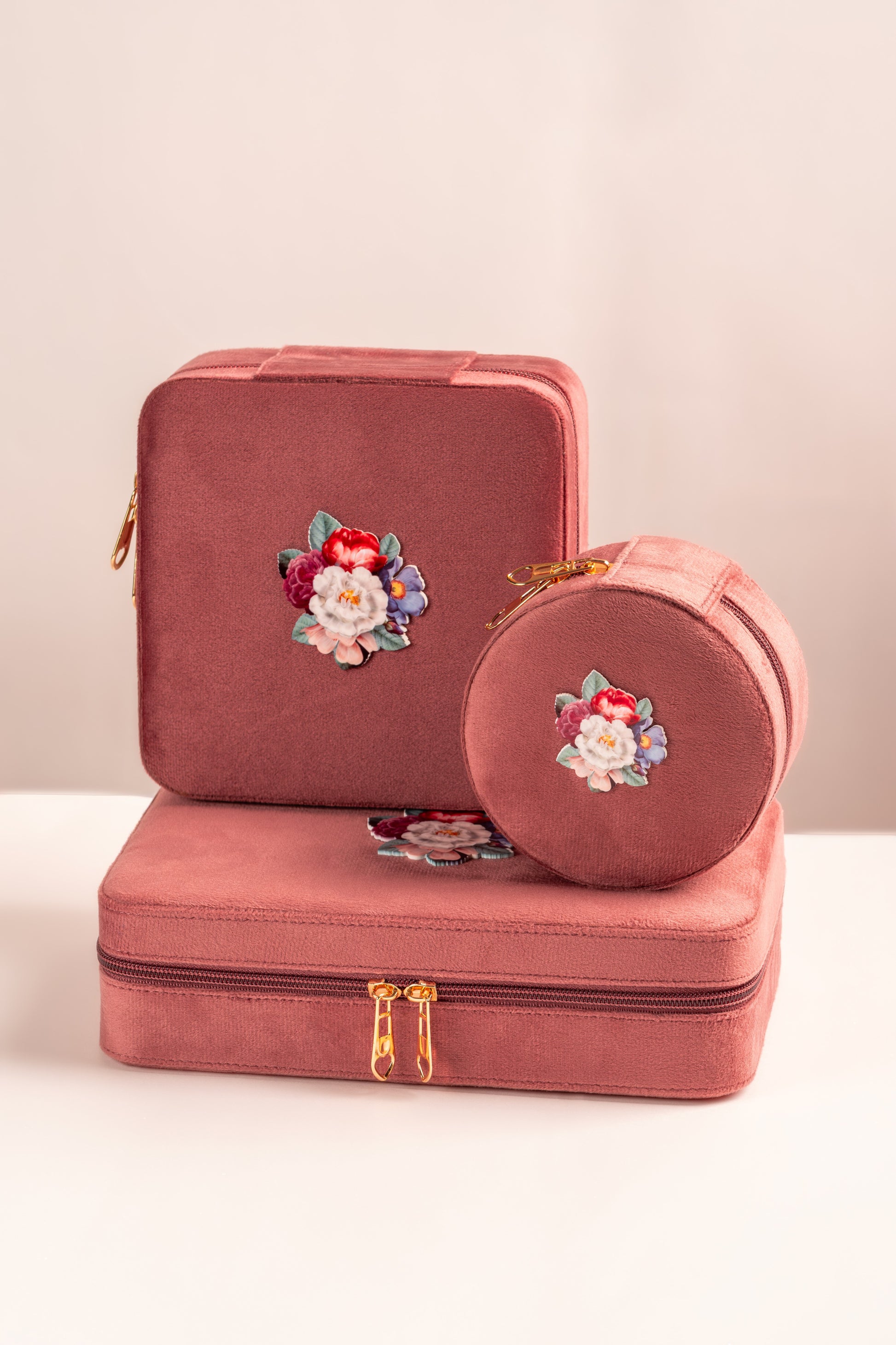 Vanity set - Pink Velvet